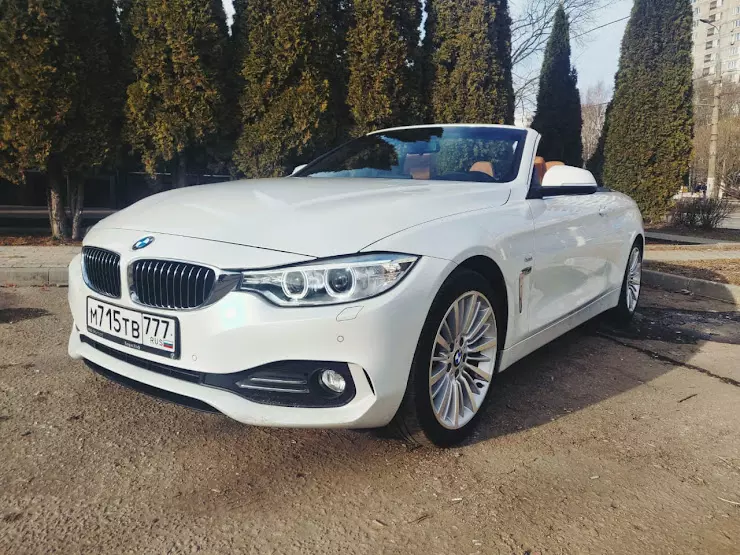 Cabrio BMW 4 белый матовый