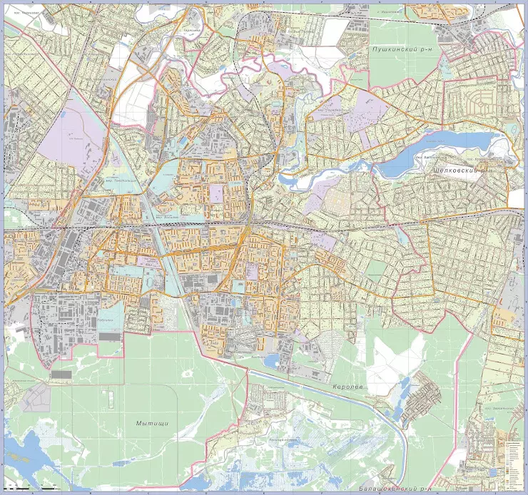 Карта королева с улицами московская область