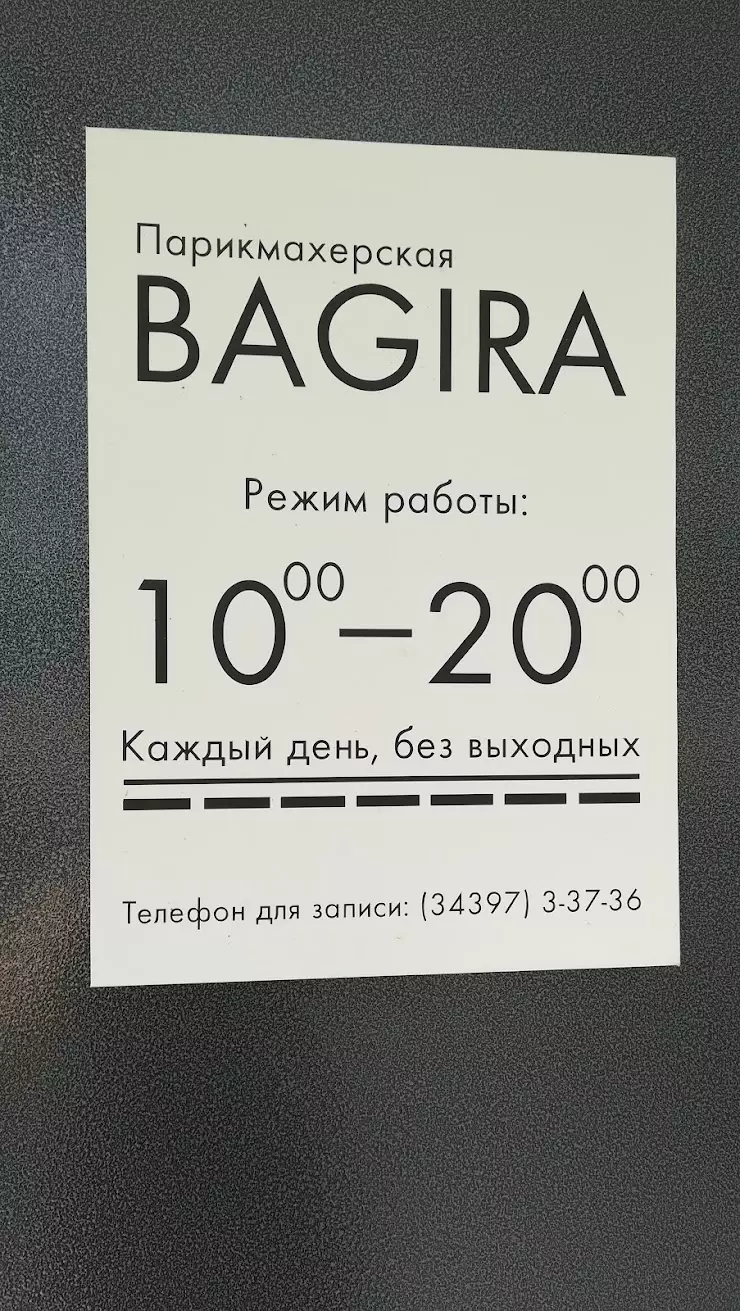 Багира в Ревде, ул. Павла Зыкина, 8 - фото, отзывы 2024, рейтинг, телефон и  адрес