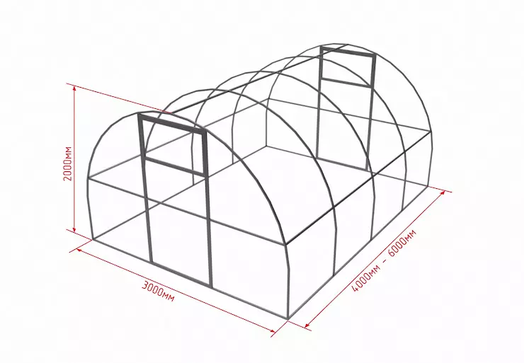 Схема сборки арочной теплицы из поликарбоната 3 на 6