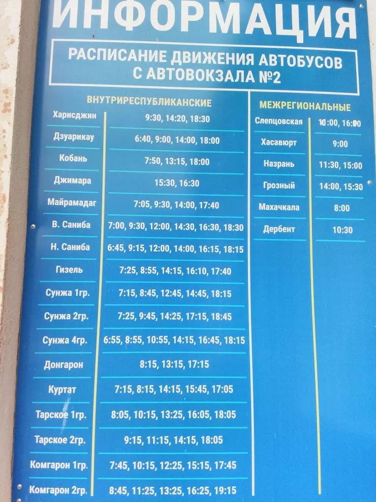 Расписание автобусов автовокзал номер телефона